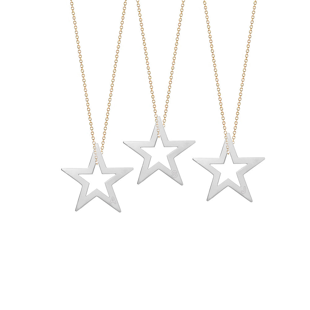Liat Star Initial Necklace