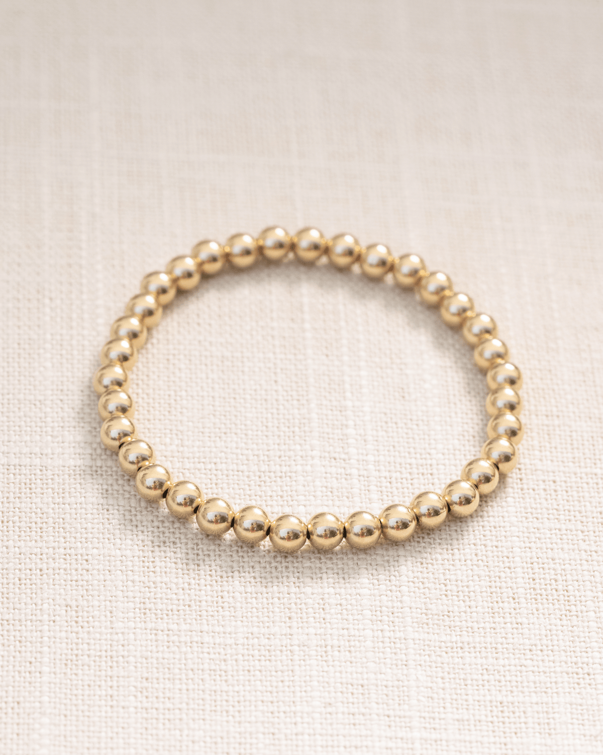 14K Gold-Filled 5mm Bead Bracelet