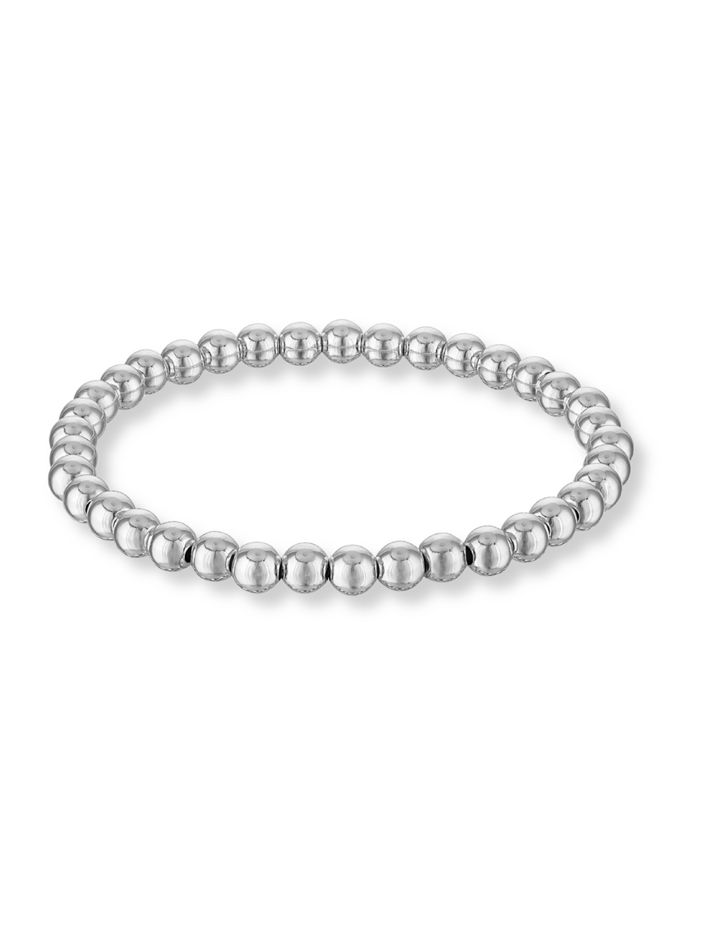 Silver Stretch Bead Bracelet 5MM