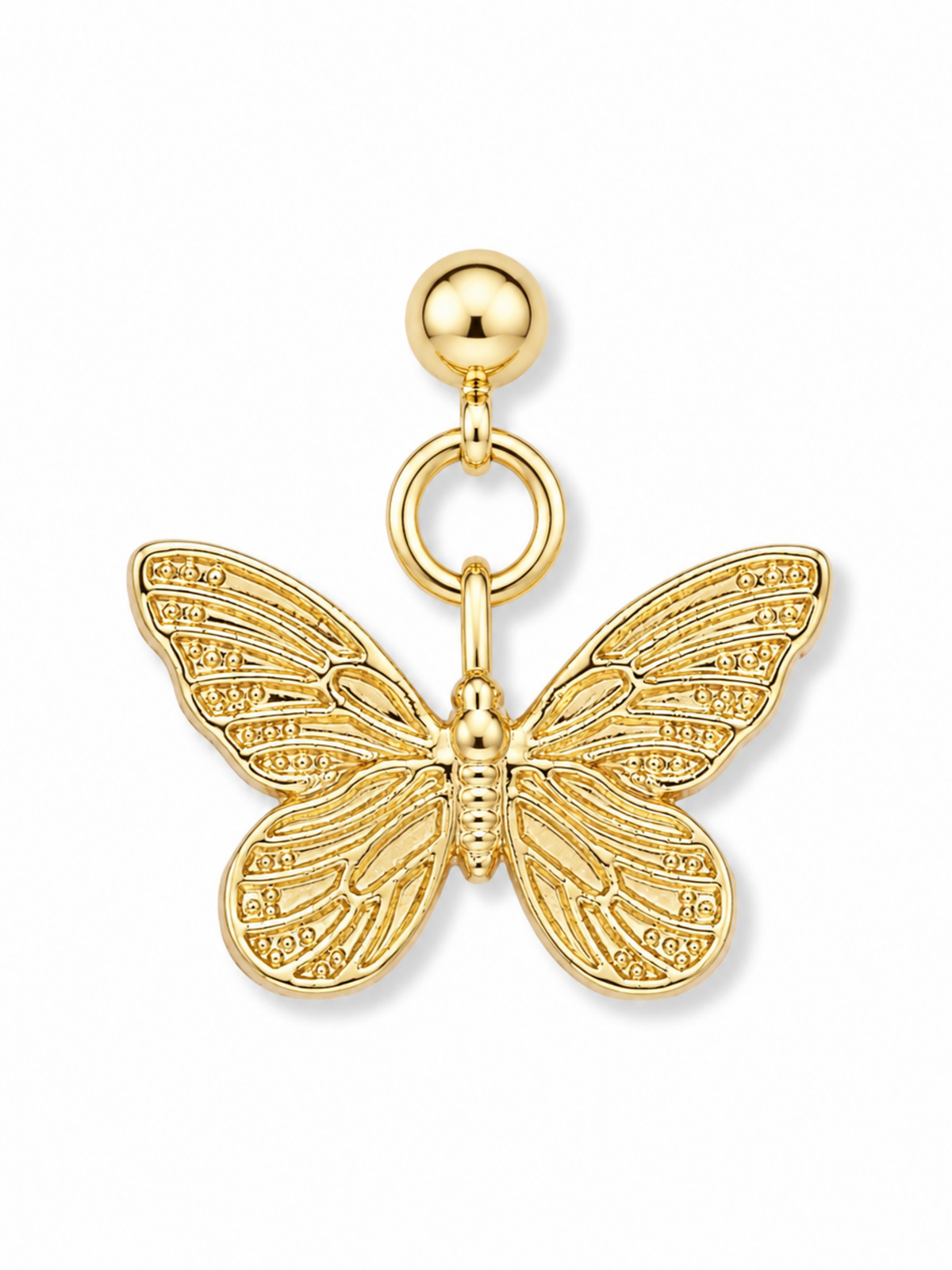 Textured Butterfly Grip Charm