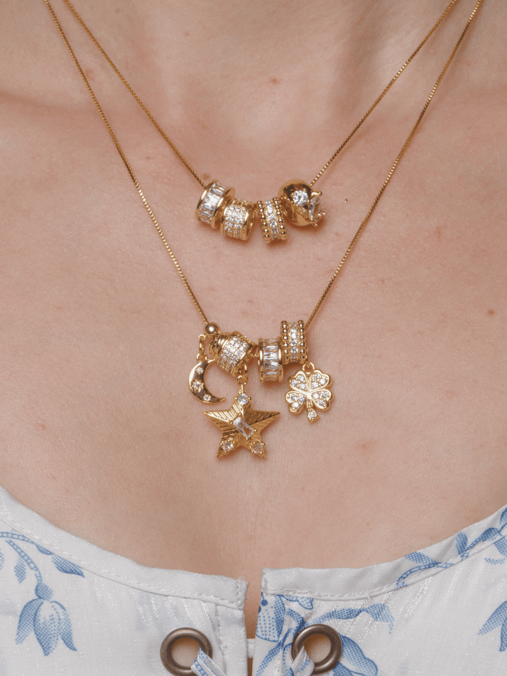 Triple Stone Rondelle Slide