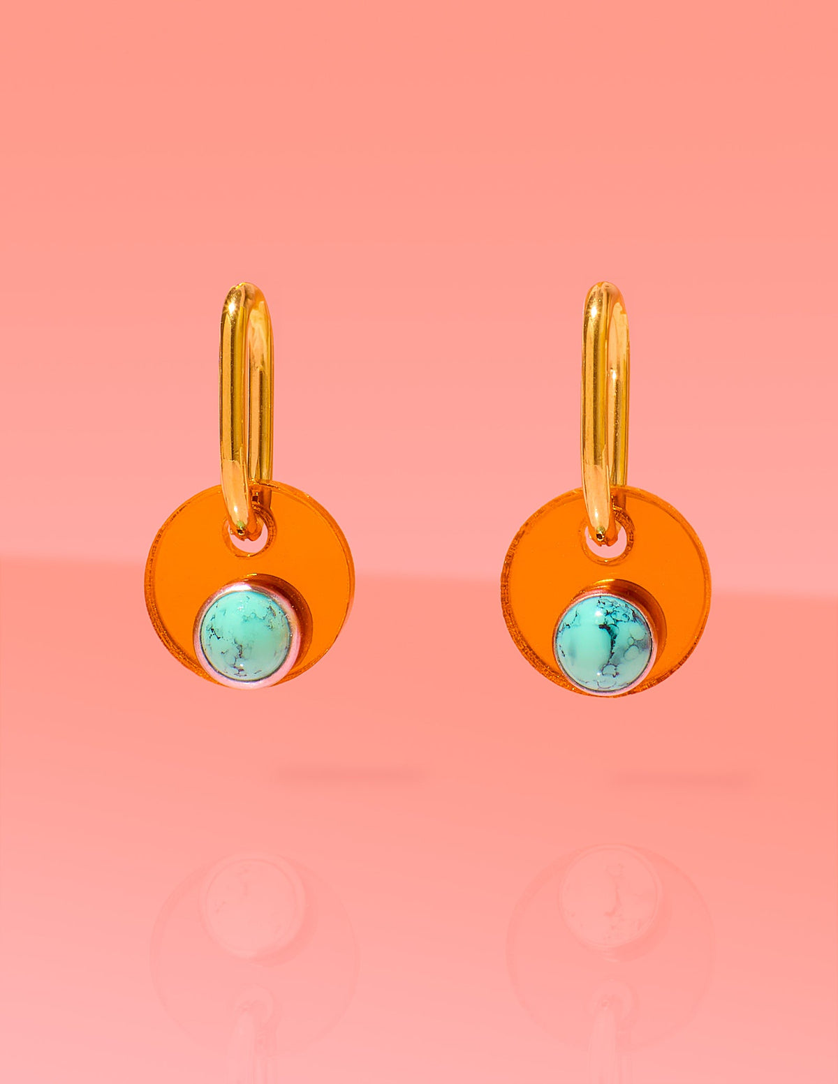 Deco Glam Medallion Oval Hoops