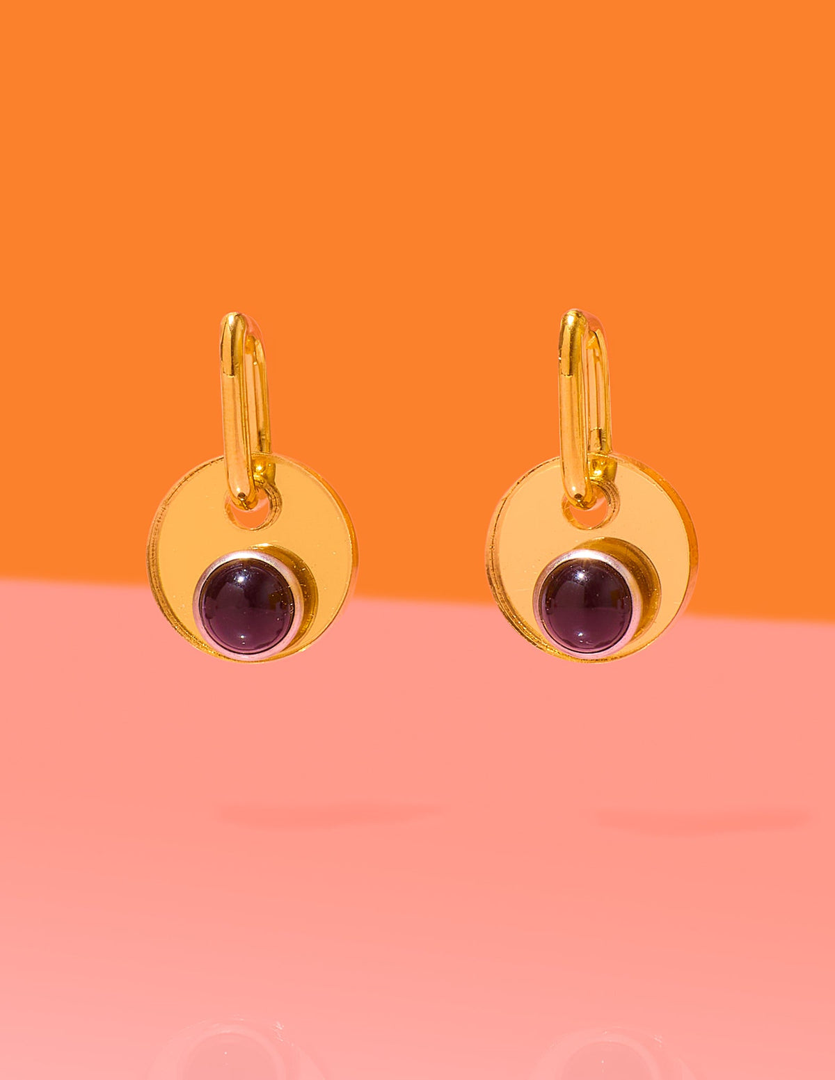 Deco Glam Medallion Oval Hoops