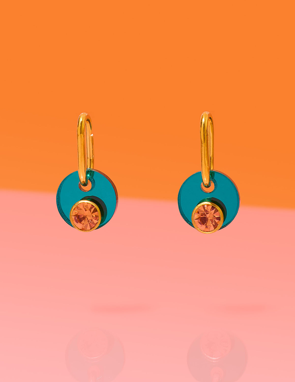 Deco Glam Medallion Oval Hoops