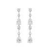 Multi Pear CZ Drop Earrings