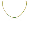Emerald Baguette Thin Tennis Necklace