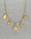 Vesta Five Charm Initial Necklace