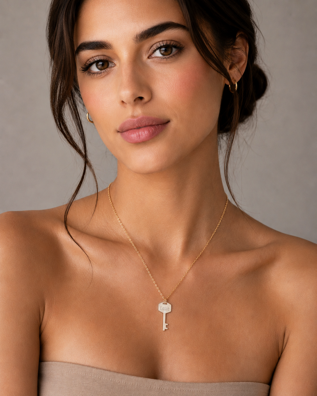 Personalized Key Diamond Necklace