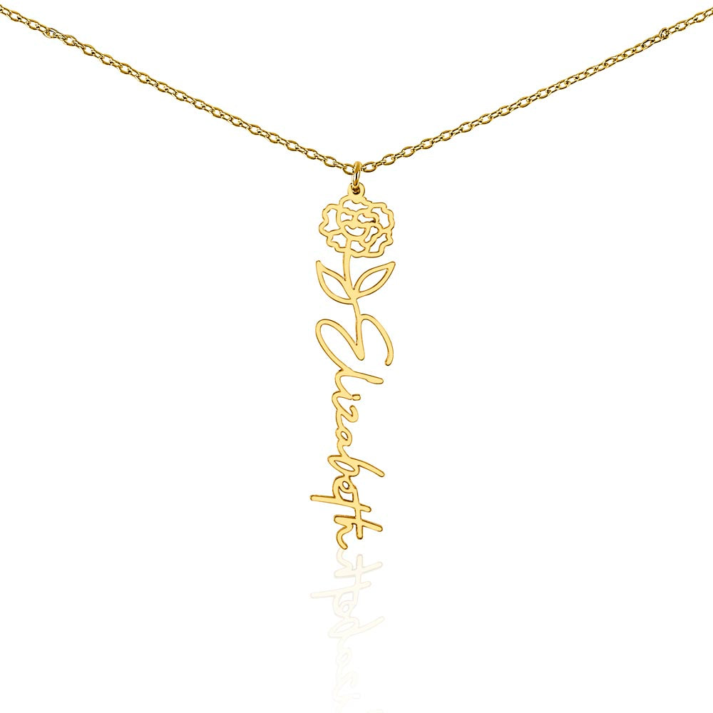Floral Name Necklace
