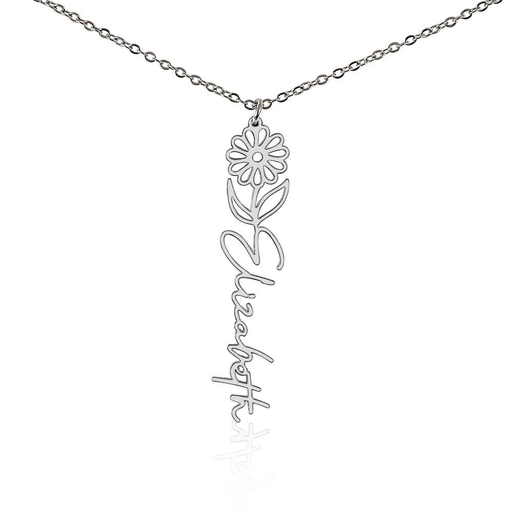 Floral Name Necklace