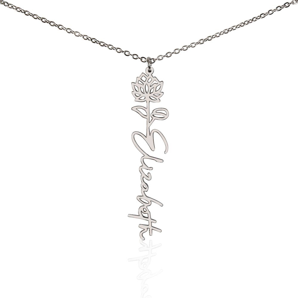 Floral Name Necklace