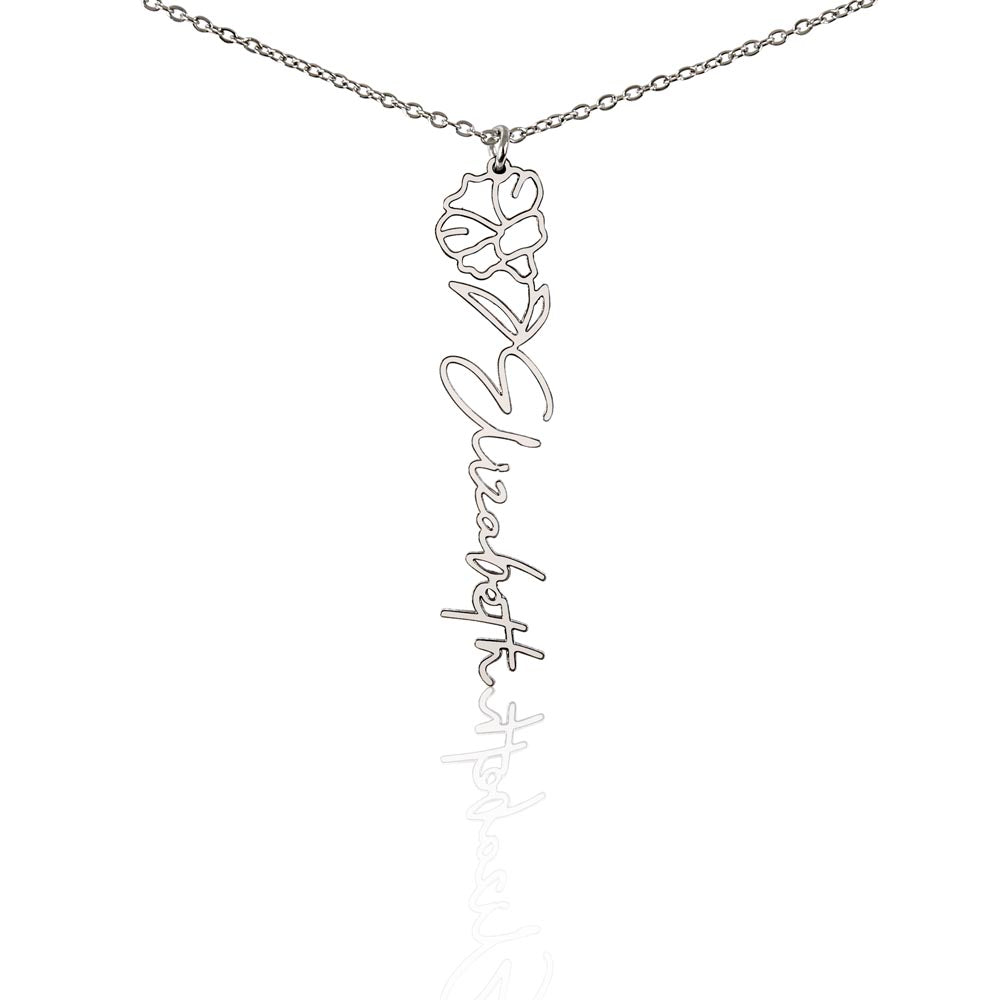 Floral Name Necklace