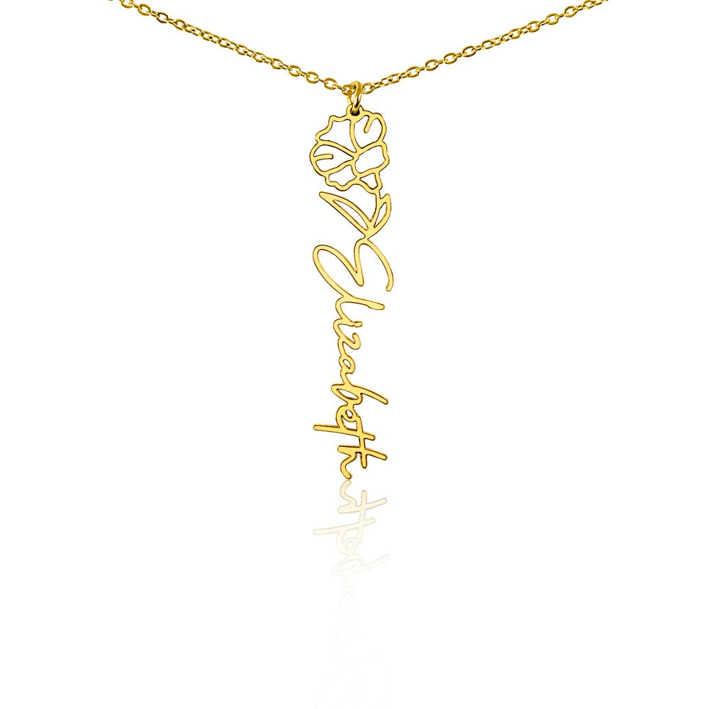 Floral Name Necklace