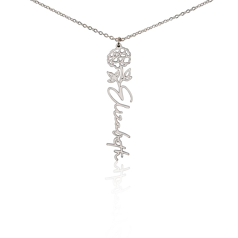 Floral Name Necklace