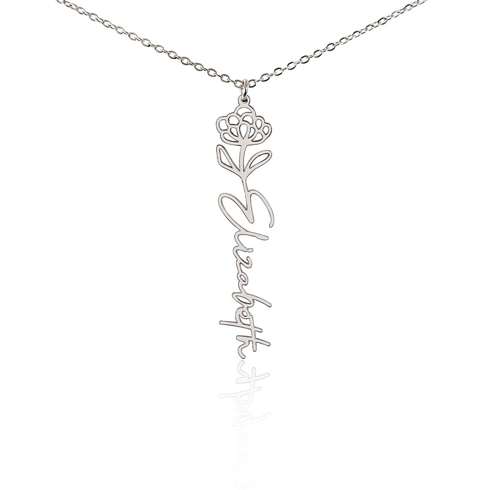 Floral Name Necklace