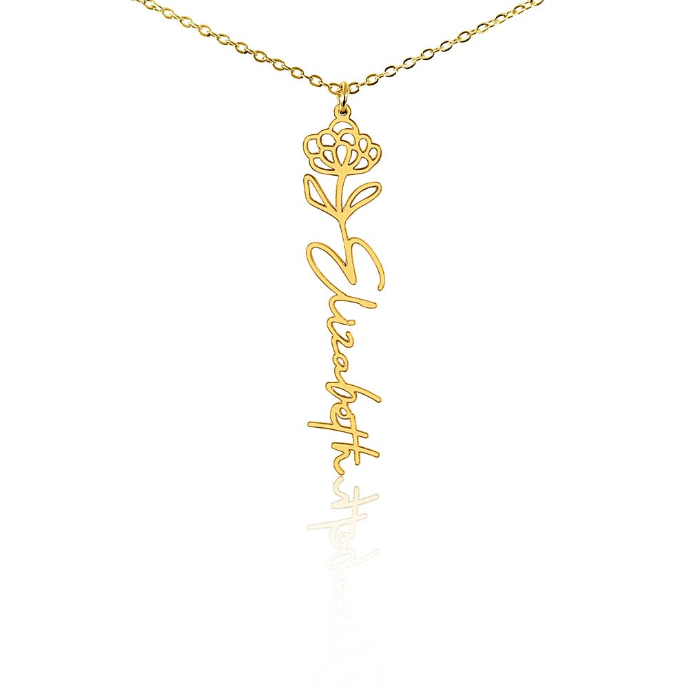 Floral Name Necklace