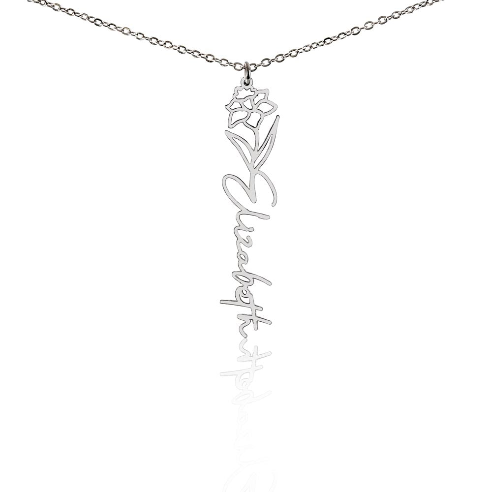 Floral Name Necklace