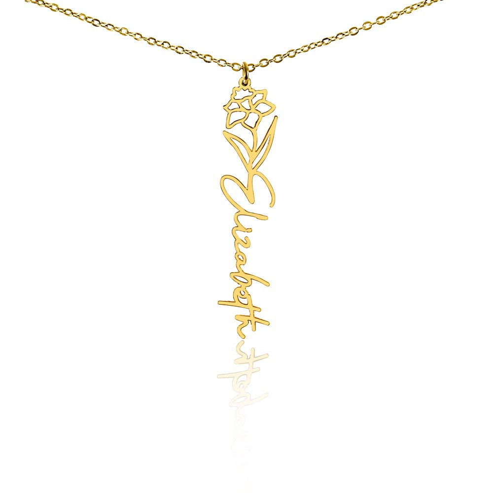 Floral Name Necklace