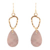 Black Mother of Pearl and Bronze Drop Earrings