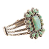 Blue Turquoise Golden Statement Cuff Bracelet