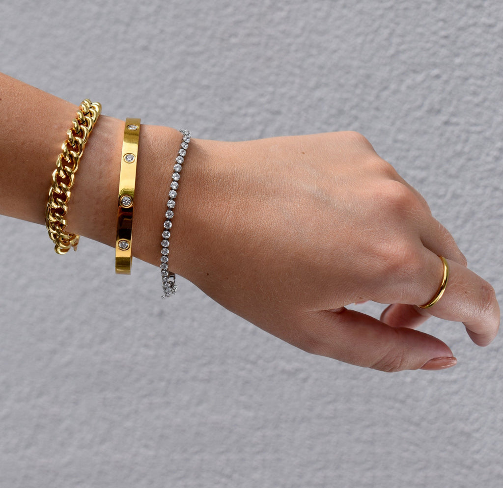MASON GOLD CUBAN CHAIN BRACELET