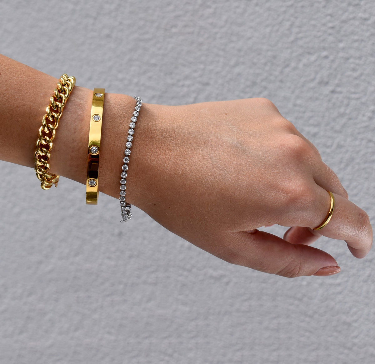 MASON GOLD CUBAN CHAIN BRACELET