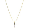 REN GOLD DAINTY BLACK PENDANT NECKLACE