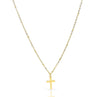 ROSA GOLD DAINTY CROSS PENDANT NECKLACE