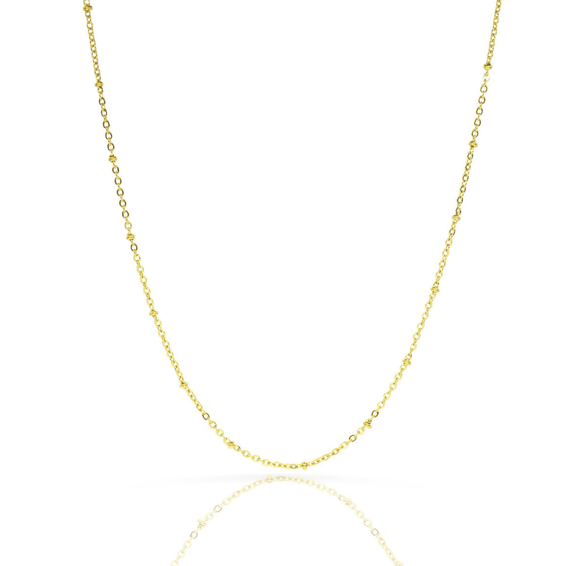 STARLET DAINTY THIN GOLD SATELLITE CHAIN NECKLACE