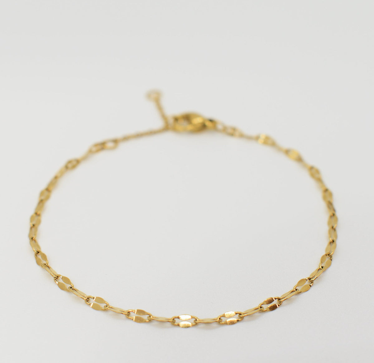 ELSIE GOLD DAINTY LACE CHAIN BRACELET