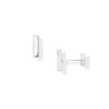 CASSIE DAINTY SILVER BAR STUD EARRINGS COMFORT FIT