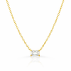 PEYTON GOLD DAINTY EMERALD CZ DIAMOND PENDANT NECKLACE