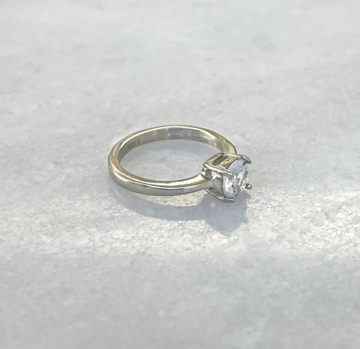 TIFFANY GOLD CZ DIAMOND PROMISE RING