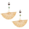 Fan of Rattan Blue Turquoise and Sterling Silver Earrings