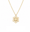 Fortuna Mandala Star of David Diamond Paperclip Necklace