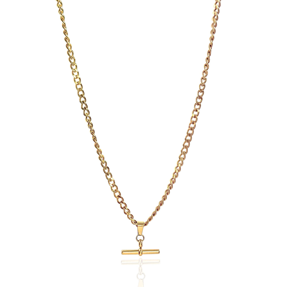 QUINN GOLD T BAR NECKLACE