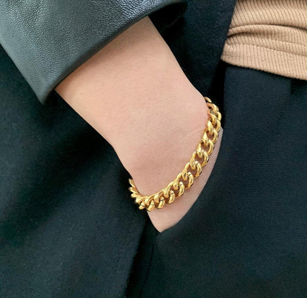 MASON GOLD CUBAN CHAIN BRACELET