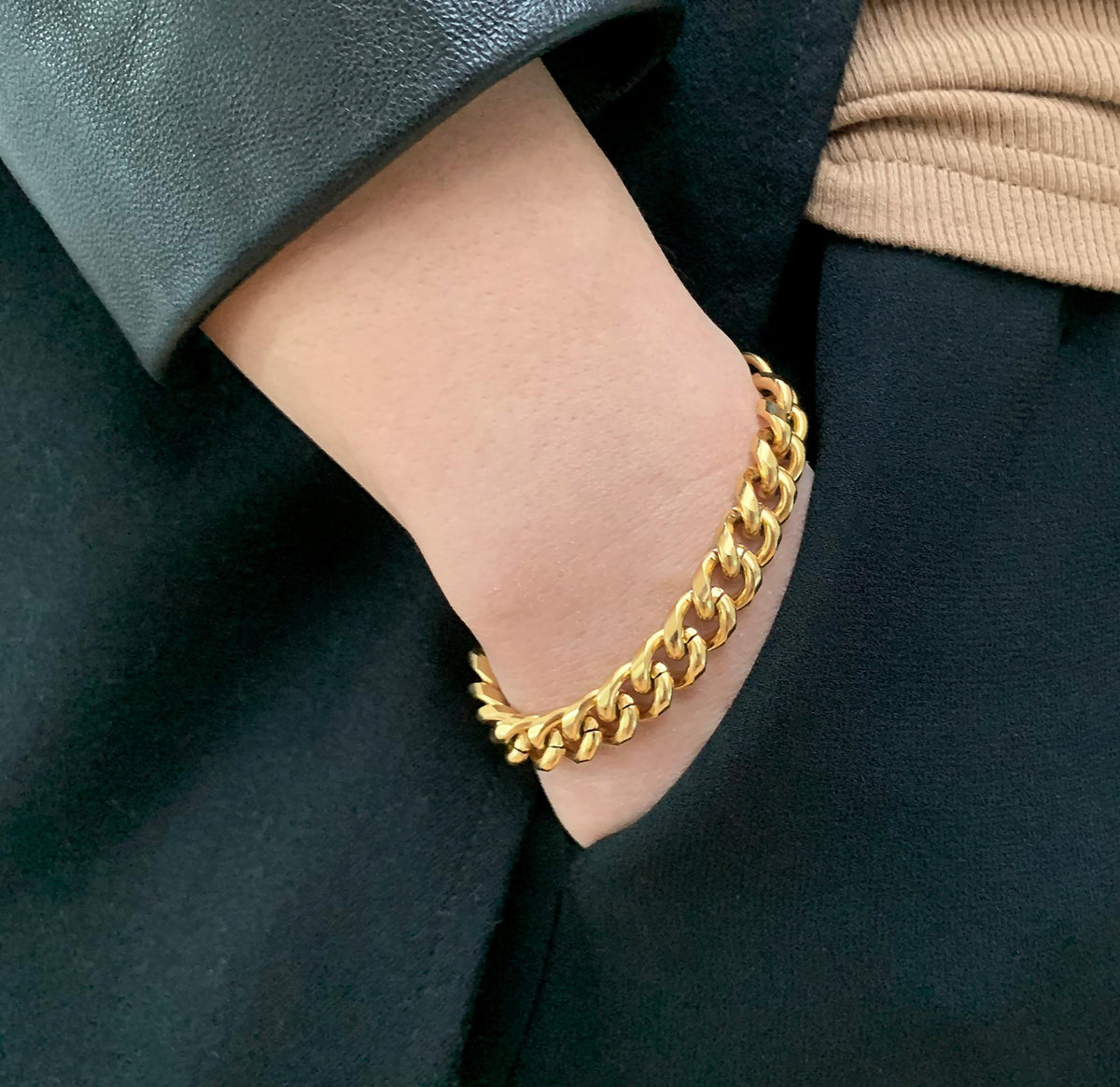 MASON GOLD CUBAN CHAIN BRACELET