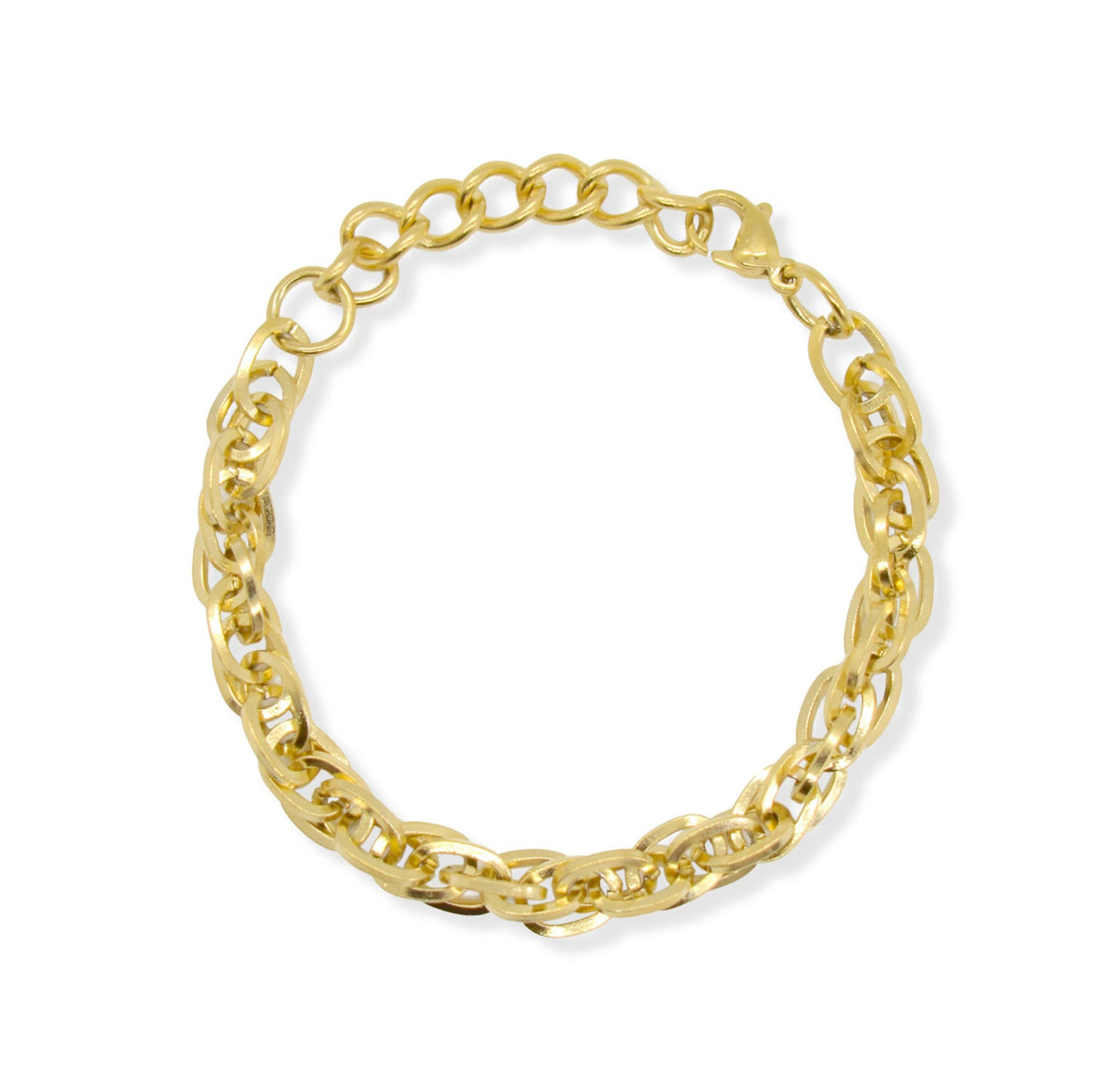 GEMMA GOLD CHUNKY ROPE CHAIN BRACELET