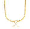 VITTORIA GOLD HEART SNAKE CHAIN NECKLACE