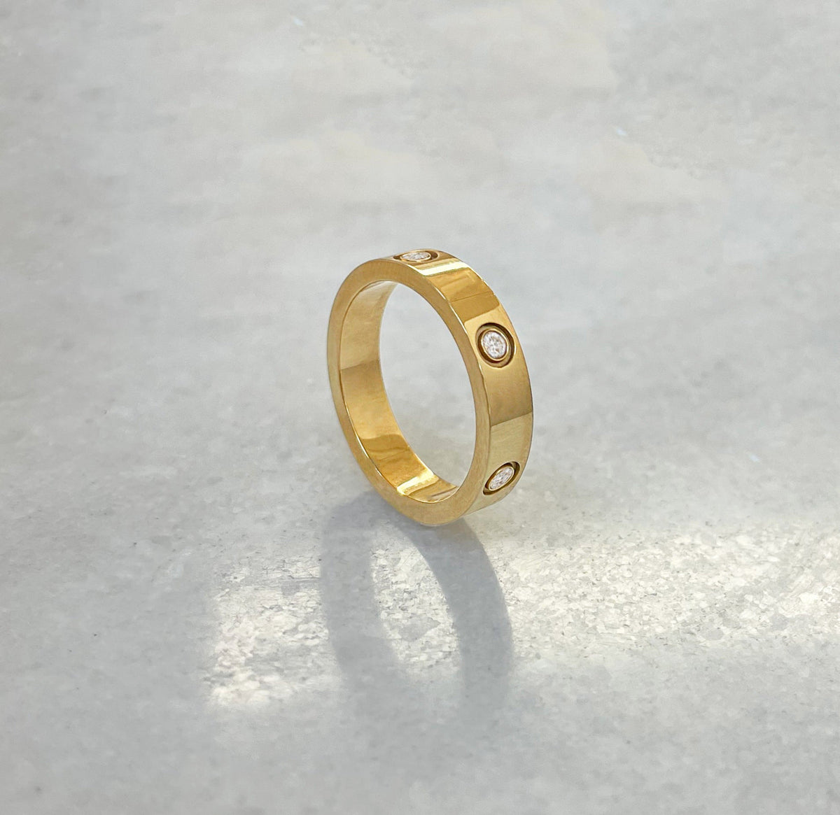 CARRIE GOLD PAVE STACKABLE RING