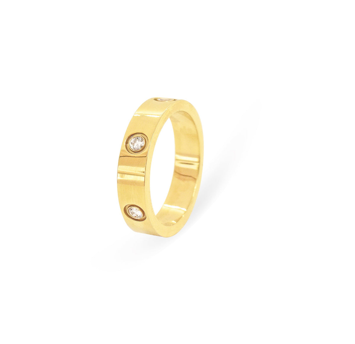 CARRIE GOLD PAVE STACKABLE RING