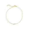 PHOEBE DAINTY GOLD MARQUISE PENDANT BRACELET