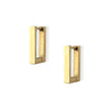ELODIE GOLD RECTANGLE EARRINGS