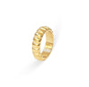 HARRIET GOLD RIBBED RING BAND