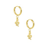 SERPENTINE GOLD HUGGIE HOOP EARRINGS