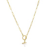 JAMIE GOLD TOGGLE PAPERCLIP CHAIN NECKLACE