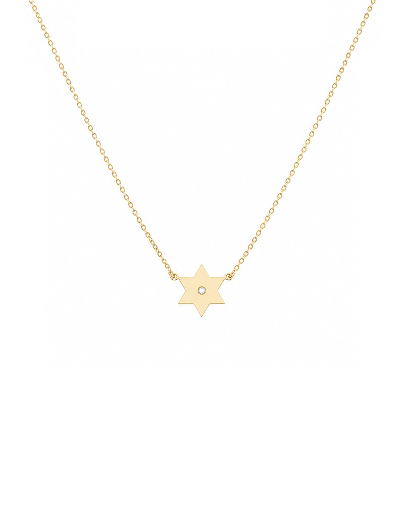 Golda Diamond Star of David Necklace