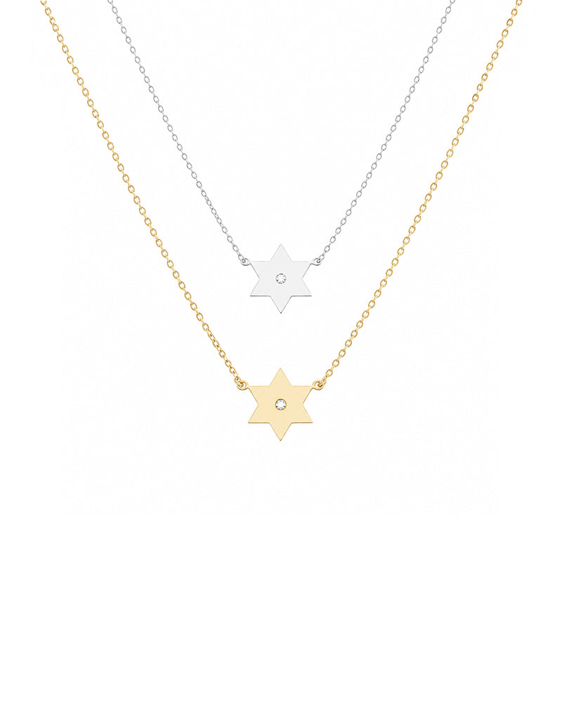 Golda Diamond Star of David Necklace