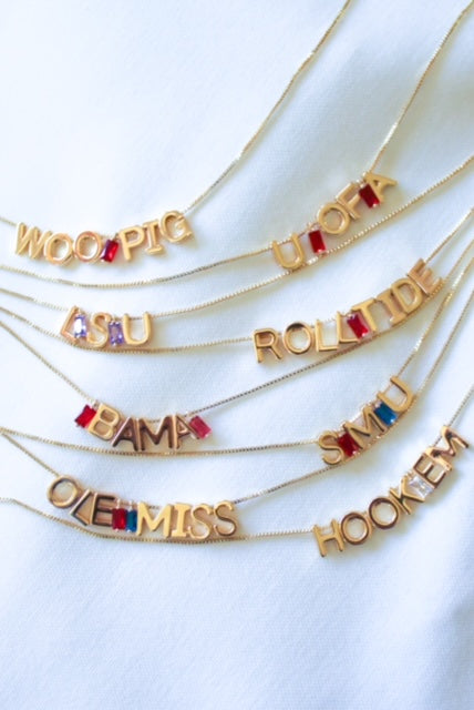 Gold Letter Slide Charms